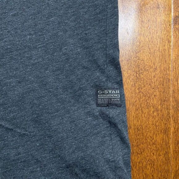 G-Star Raw Basic Fit Radio Tower Logo Dark Grey Cotton T-Shirt Men's Size Large - Picture 5 of 8
